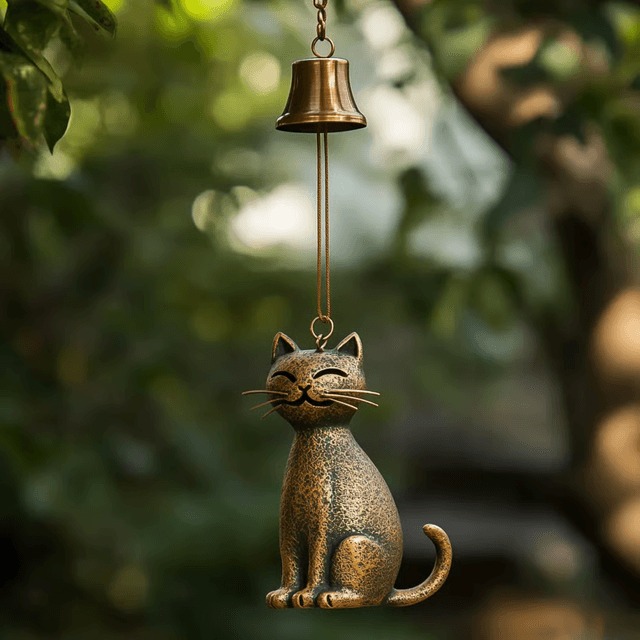 🔥Last Day 57% OFF🔥Handmade Retro Cat Wind Chime